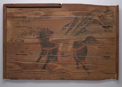 Votive plaque with painting of a sacred horse