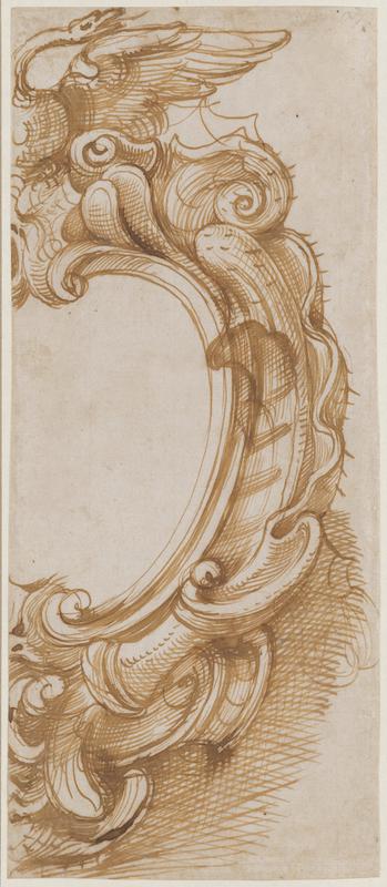 Auricular Cartouche Surmounted by a Swan